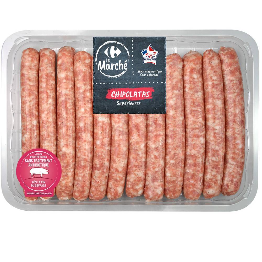 Carrefour Le Marché - Chipolatas supérieures (660g)