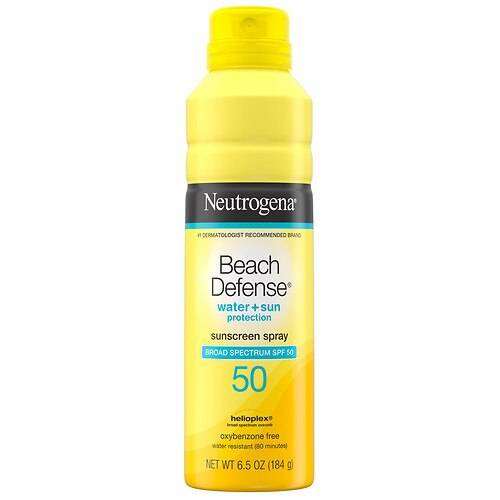 Neutrogena Beach Defense Spray Body Sunscreen, SPF 50 - 6.5 oz