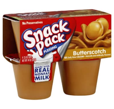 Snack Pack Butterscotch Pudding - 4-3.25 Oz