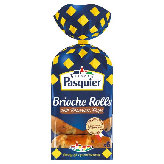 Brioche Pasquier 6 Brioche Rolls Chocolate Chips