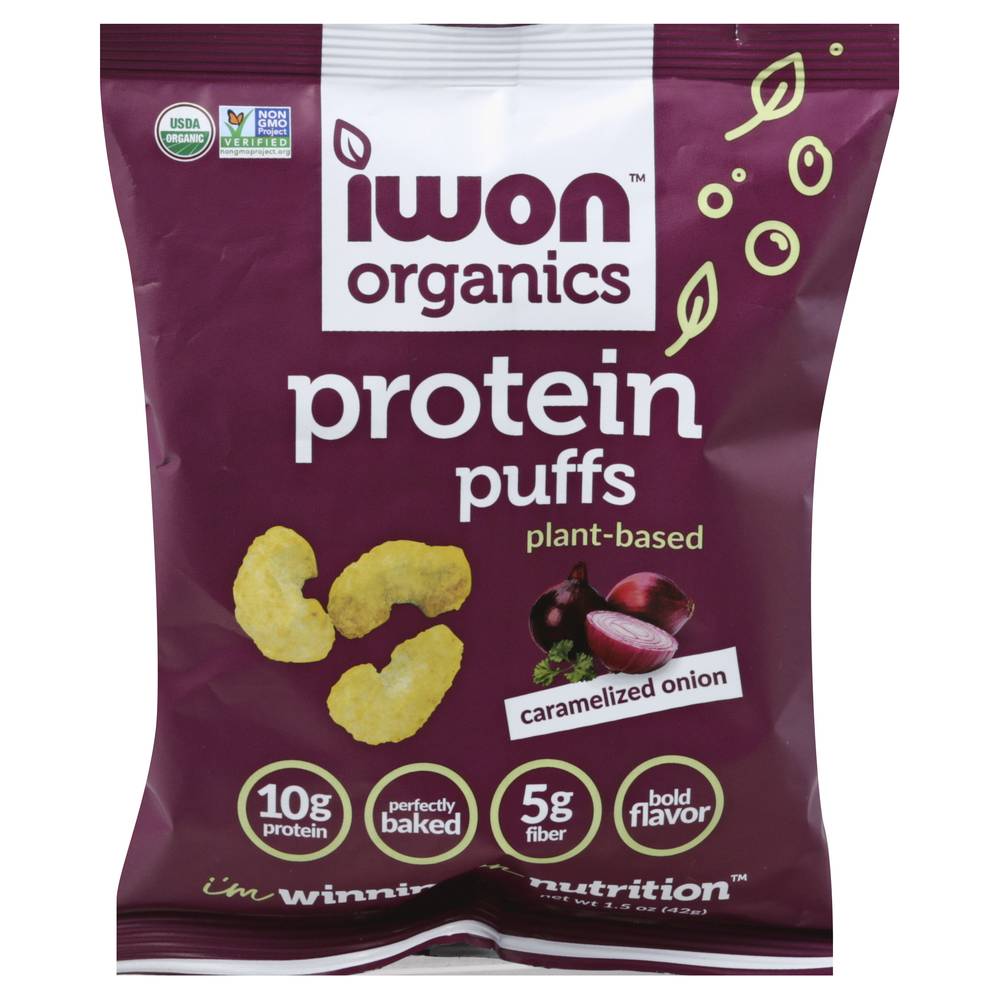 IWON Organics Plant-Based Caramelized Onion Protein Puffs (1.5 oz)