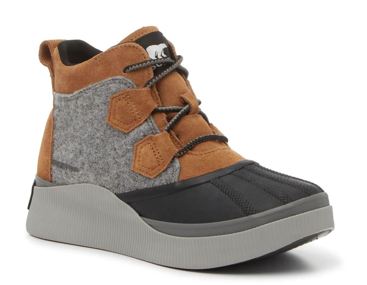 Sorel Out N About Iv Classic Waterproof Duck Boot - Women'S (Cognac/Grey/Black Medium - 5)