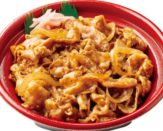肉W盛り豚ロースかぶり焼肉丼～黒胡椒醤油だれ～ Double-portion fatty pork loin grilled meat rice bowl ～black pepper soy sauce～