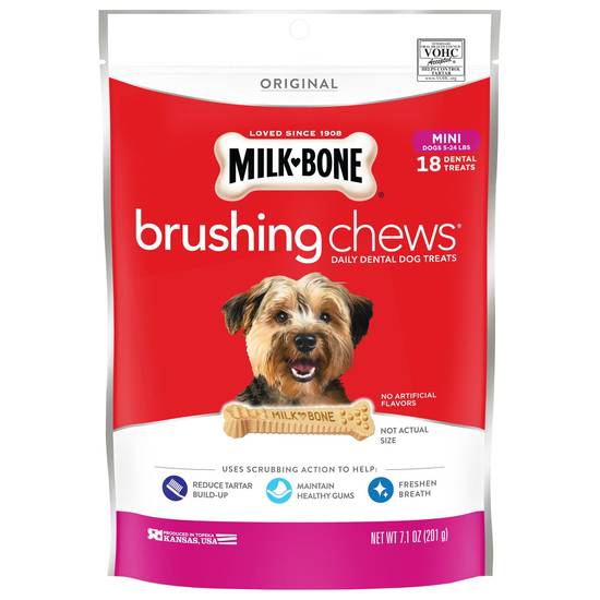 Milk-Bone Brushing Chews Dog Treat All Ages - Original (Size: 7.1 Oz)