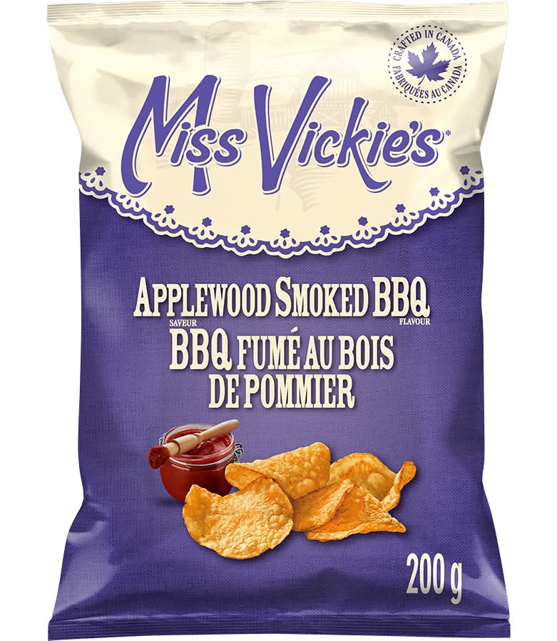 Miss Vickie's Kittle Cooked Potato Chips, Applewood Smoked Bbq (200 g)