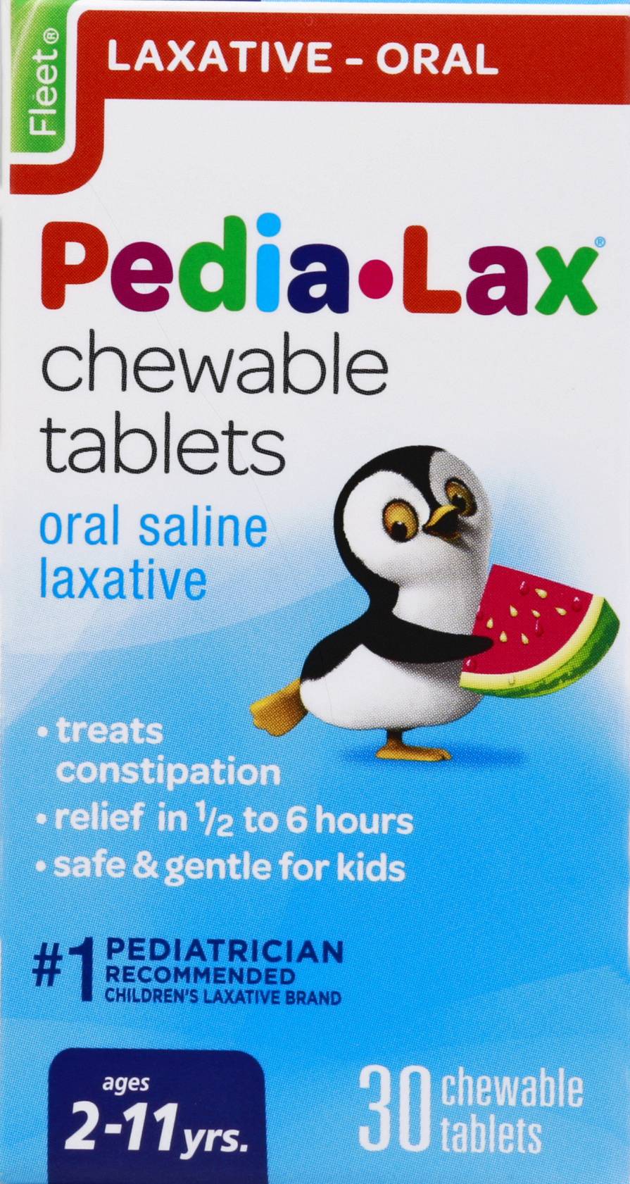 Pedia-Lax Oral Saline Laxative Chewable Tablets (1.76 oz)