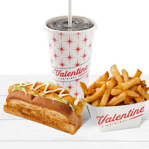 Trio hot-dog de poulet avec frites