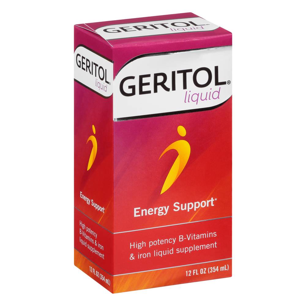 Geritol Energy Support B-Vitamin & Iron Liquid Supplement