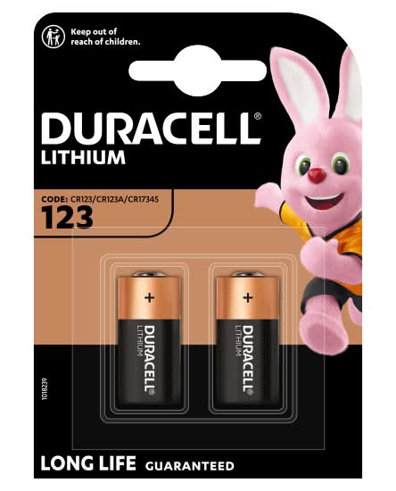 Duracell High Power Lithium 123 Battery 3v, (cr123 / cr123a / cr17345) (2 pack)