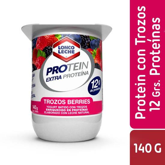 Loncoleche yoghurt protein con trocitos de berries (pote 140 g)