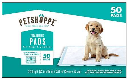 PetShoppe Dog Training Pads, 22 in x 22 in (50 ct)