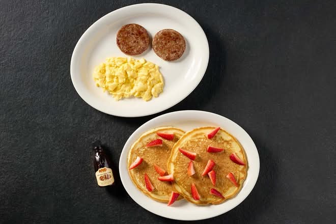 Fresh Strawberry Pancake Plate