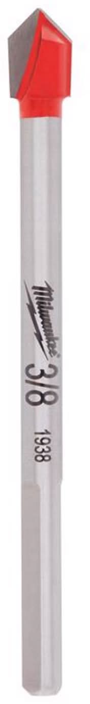Milwaukee 3/8 In. X 3.75 In. L Carbide Tipped Glass/Tile Drill Bit 3-Flat Shank 1 Pc