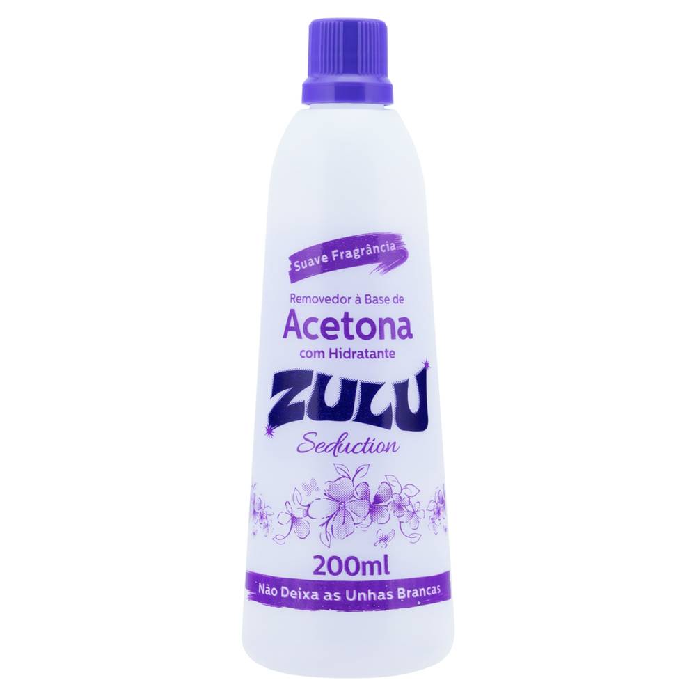 Zulu removedor à base de acetona com hidratante (200 ml)