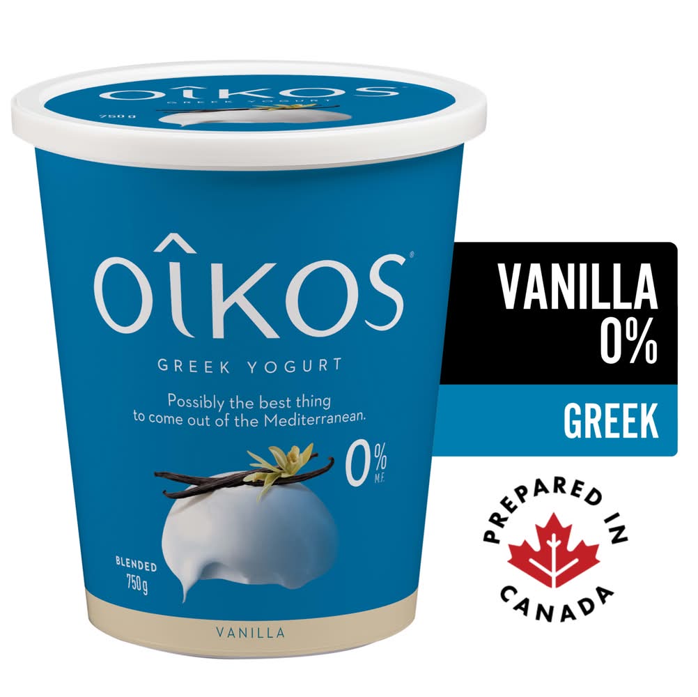 Oikos Blended Greek Yogurt, Vanilla (750 g)