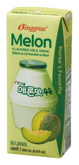 Binggrae 哈密瓜牛奶(保久調味乳) 200ml <200ml毫升 x 1 x 1Bottle瓶>