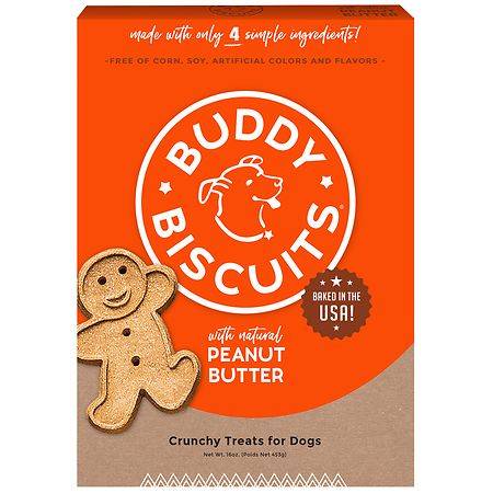 Buddy Biscuits Crunchy Treats with Peanut Butter Peanut Butter - 16.0 oz