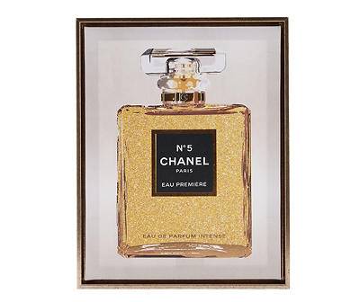 Chanel N°5 Gold Perfume Framed Wall Decor