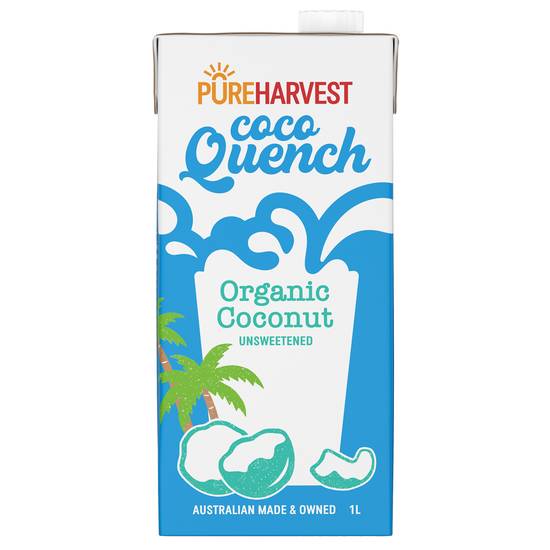 Pureharvest Gluten Free Organic Coco Quench Unsweetened Coconut Milk 1L