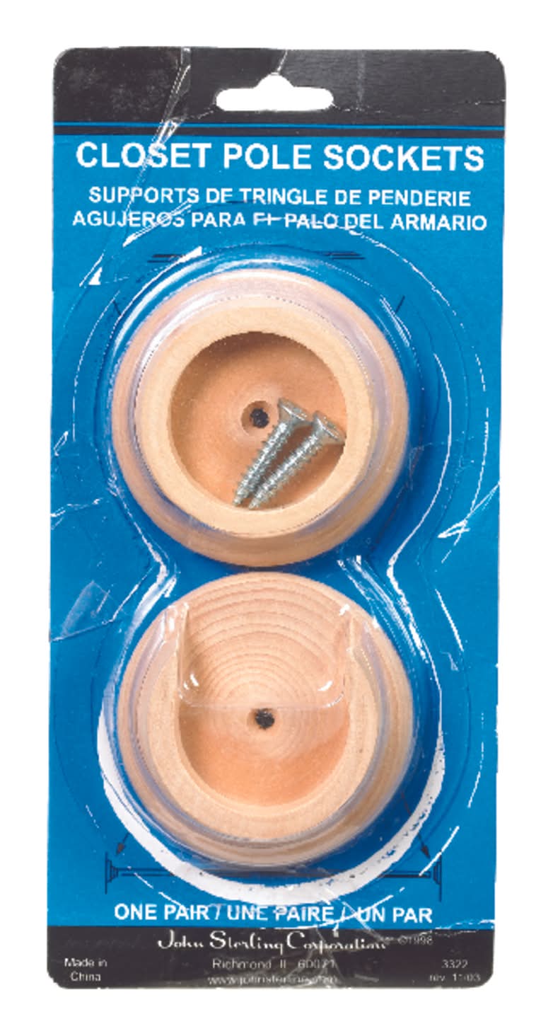 John Sterling Pro 1-3/8 In. L X 1-3/8 In. D Oak Wood Rod Socket