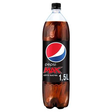 Soda zéro sucres PEPSI MAX - la bouteille d'1,5L