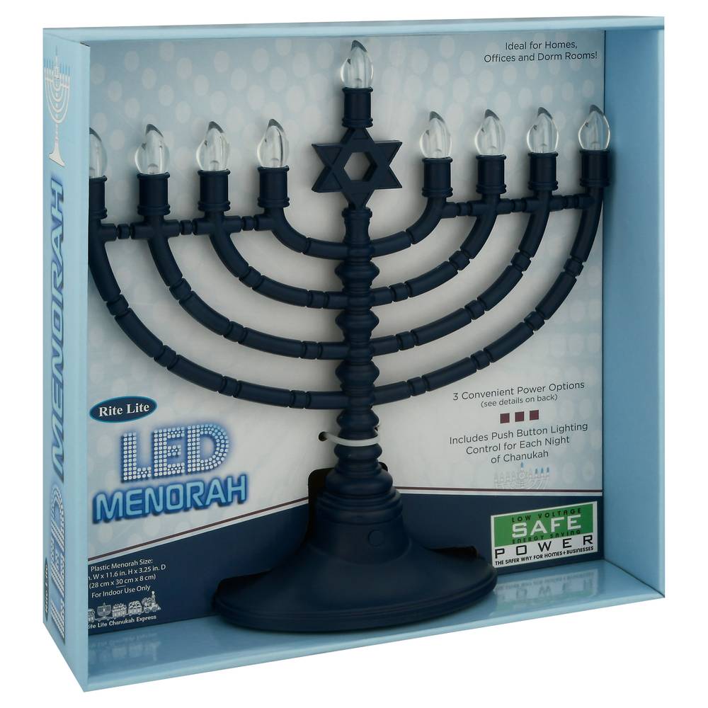 Rite Lite Blue Led Chanukah Menorah