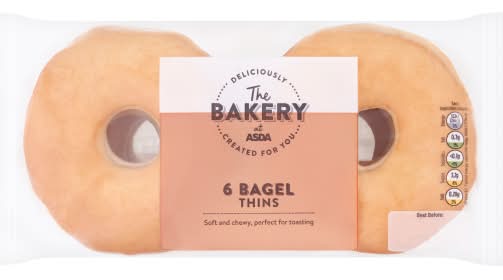 ASDA The Bakery Bagel Thins (6 pack)