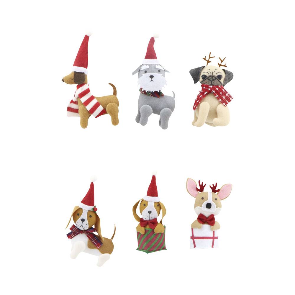 Christmas Dog Ornament Set