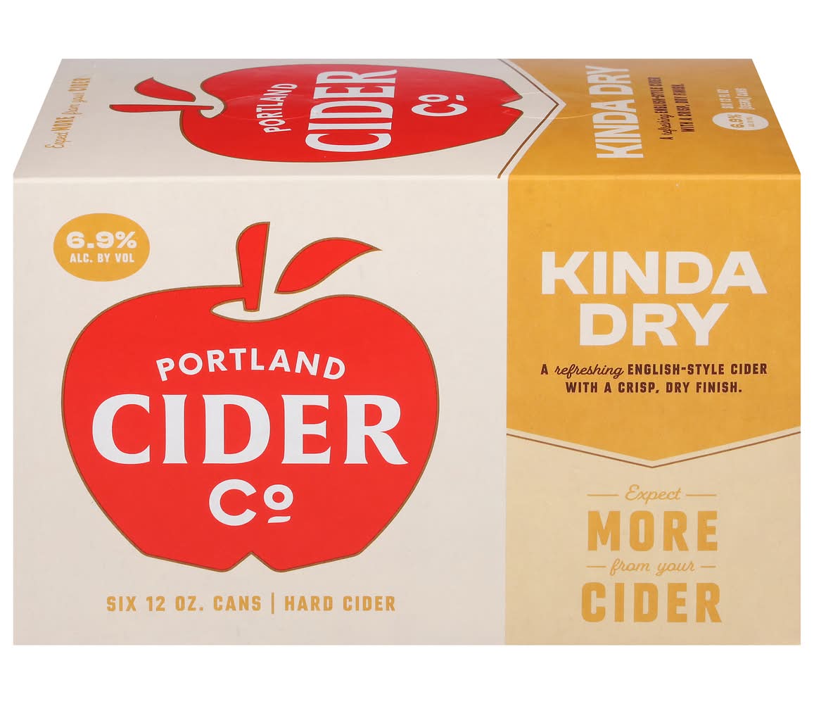 Portland Cider Company Hard Ciders, Kinda Dry (6 x 12 fl oz)