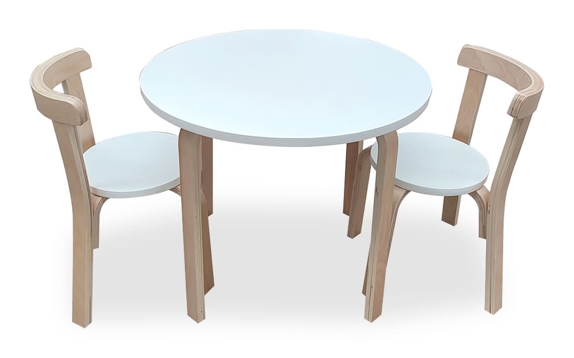 4TUNE · Set mesa-sillas infantil, 63.5 x 63.5 x 9.5 cm (3 )