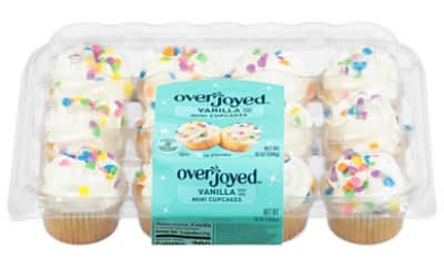 Overjoyed Mini Vanilla Cupcakes 12 Count - Each