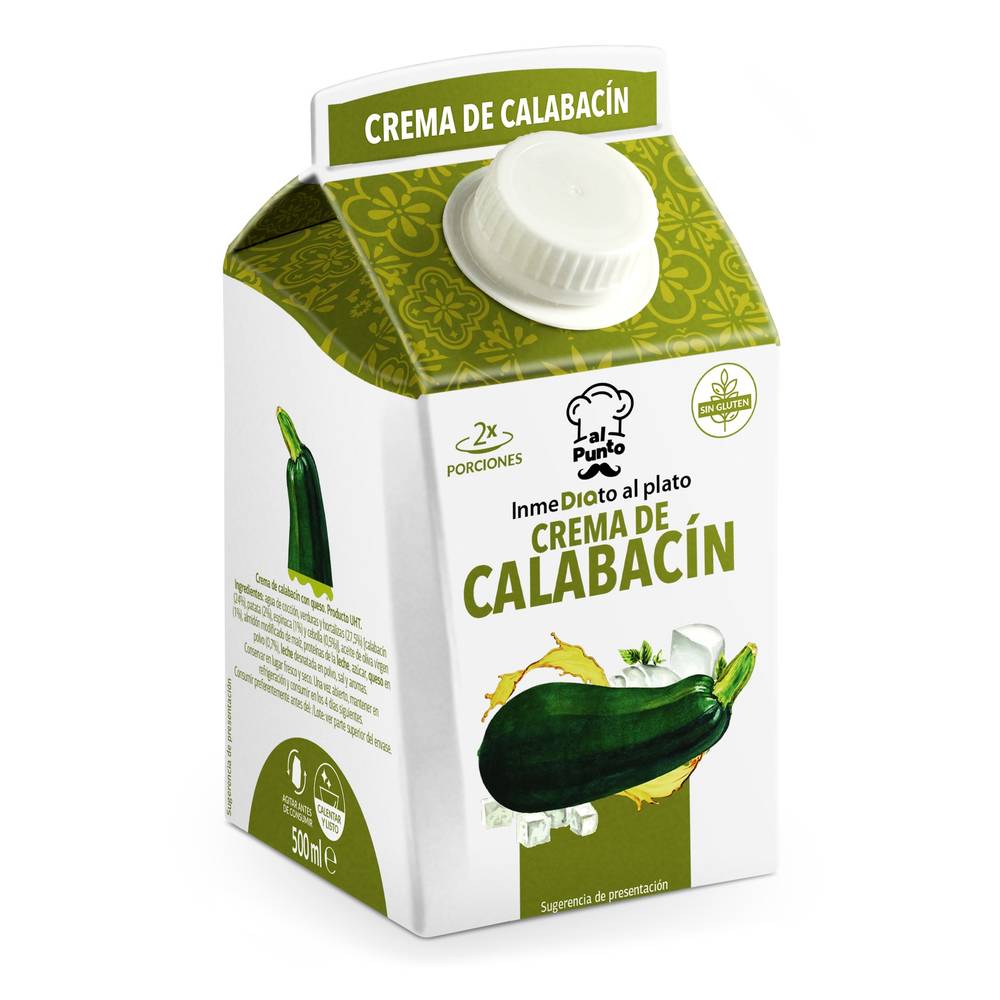 Crema De Calabacín Con Queso Al Punto Dia Brik 500 Ml