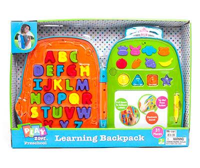 Play Zone Learning Backpack Play Set (31 ct) (3 + y/blue)