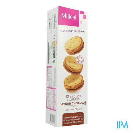 Milical Biscuit Fourre Chocolat Paquet X12 Nutrition minceur - Minceur