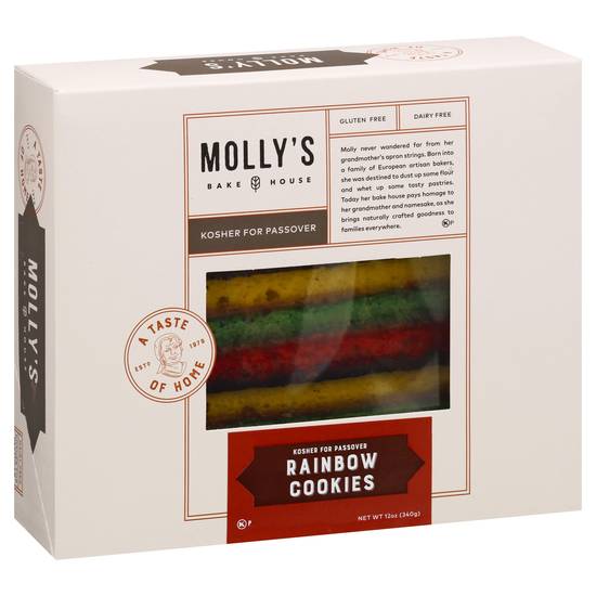 Molly's Bake House Kosher Rainbow Cookies