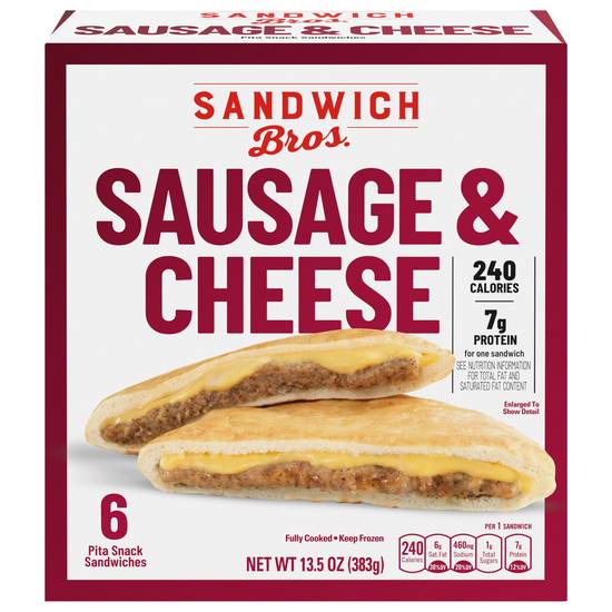 Sandwich Bros. Sausage & Cheese Flatbread Pocket Sandwiches (6 ct)
