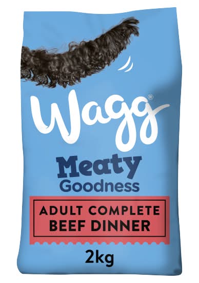 Wagg Beef, Adult, Meaty Goodness Complete Dinner Dry Dog Food (2kg)