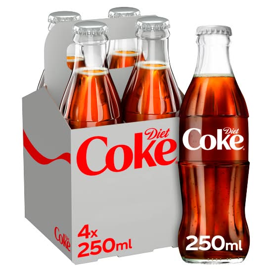 Diet Coke Soft Drink (4 x 250ml)