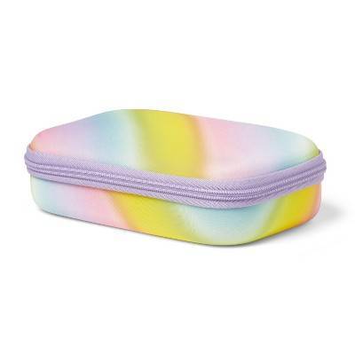 Hard Sided Fabric Pencil Case Pastel Rainbow - up & up™