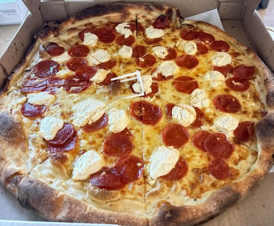 White Pie with One Topping