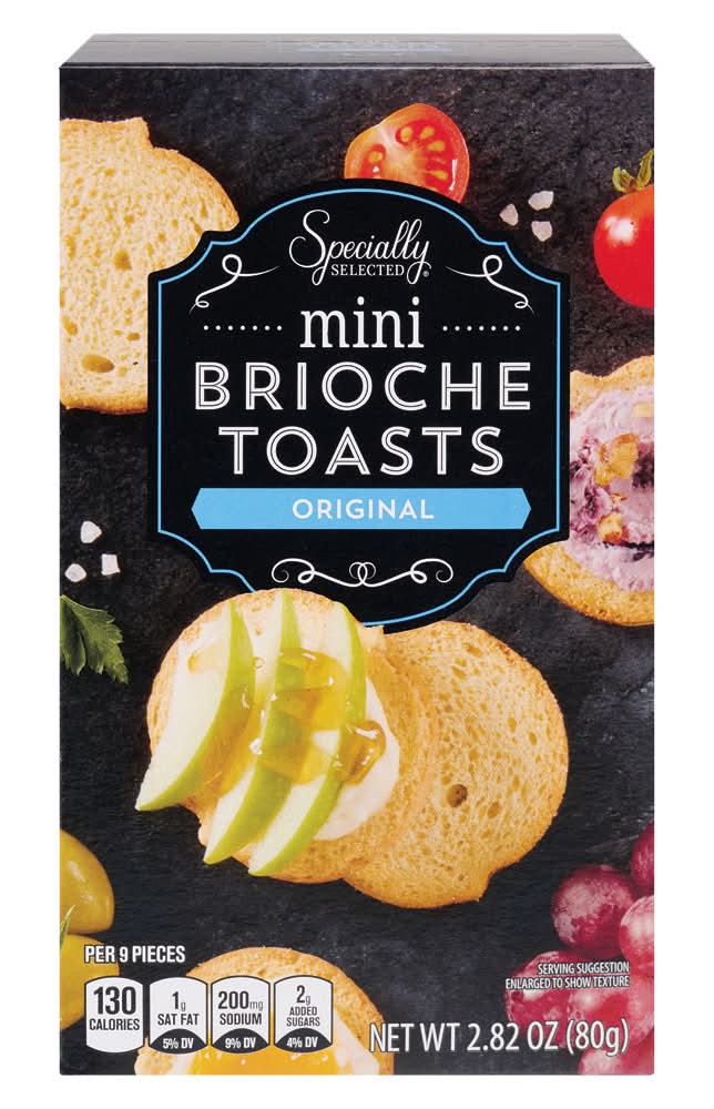 Specially Selected Mini Brioche Toasts Cracker, Original (2.82 oz)