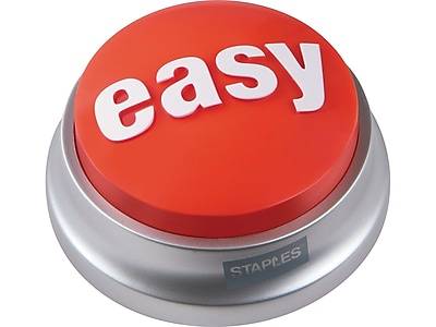Staples Easy Button, Red/Silver (25178)