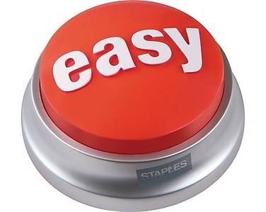 Staples Easy Button, Red/Silver