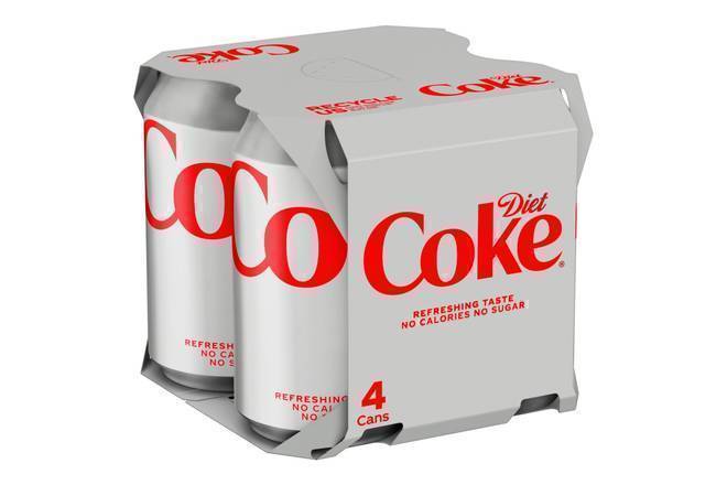 Diet Coke Soft Drink (4 x 330ml)