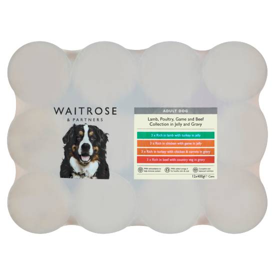 Waitrose & Partners Lamb Poultry Game and Beef Collection in Jelly and Gravy Adult Dog Food (12 ct)