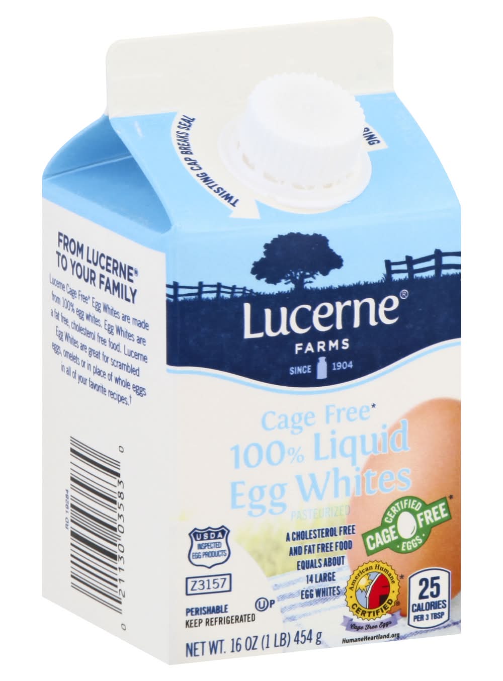 Lucerne Cage Fee 100% Liquid Egg Whites (16 oz)