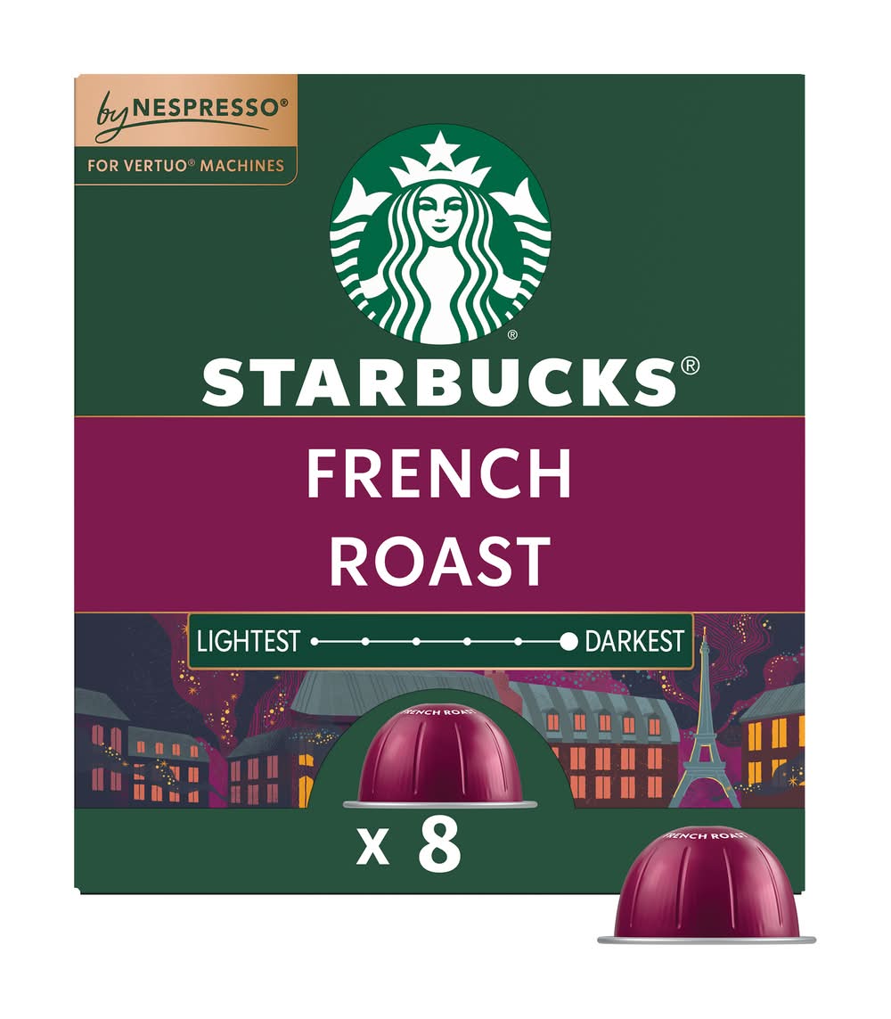 Starbucks Nespresso Vertuo Dark Coffee, French Roast (3.52 oz, 8 ct)