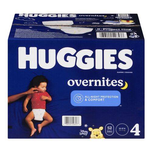 Huggies Overnites Baby Diaper #4 (52 units)