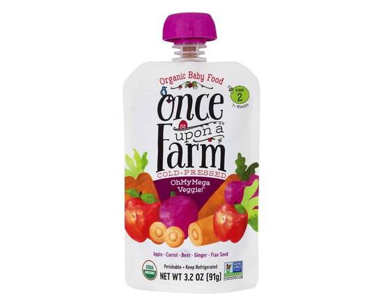 Once Upon A Farm · Fruit & Veggie Stage 2 Organic Baby Food (3.2 oz)