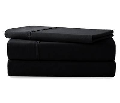 Real Living Black 3-piece Microfiber Sheet Set (twin/black)